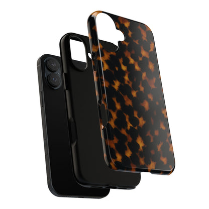 Tortoiseshell Pattern Tough Phone Case | Classic Leopard-Style Protective Cover