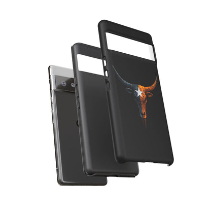 Texas Longhorn Skull Phone Case Western Cowboy Bull iPhone Samsung Cover