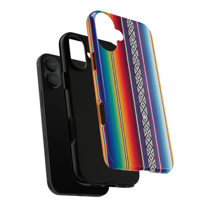 Serape Stripe Phone Case – Colorful Mexican Blanket Pattern Tough Case
