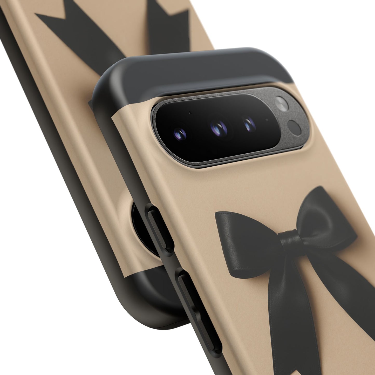 Black Bow Phone Case | Elegant Coquette Bow Design | Chic Neutral Tough Case for iPhone & Samsung