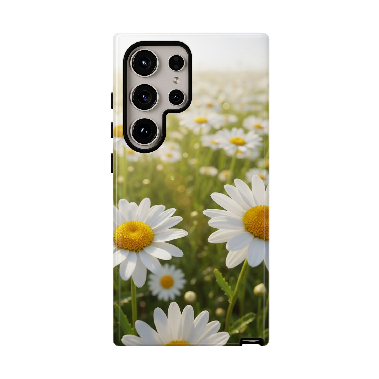 Daisy Phone Case – Floral Spring Field Tough Protective Case (iPhone, Samsung, Pixel)