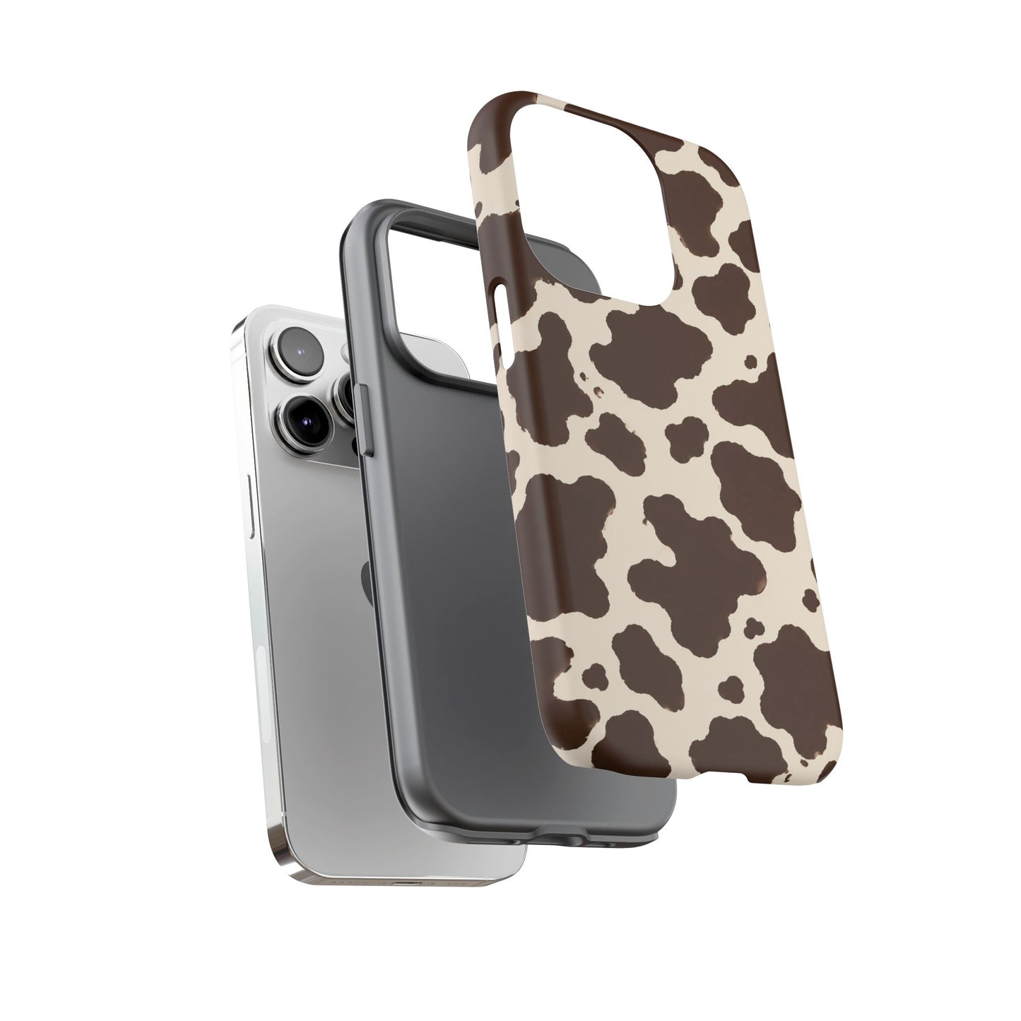 Western Cow Print Tough Phone Case for iPhone Samsung Galaxy Pixel