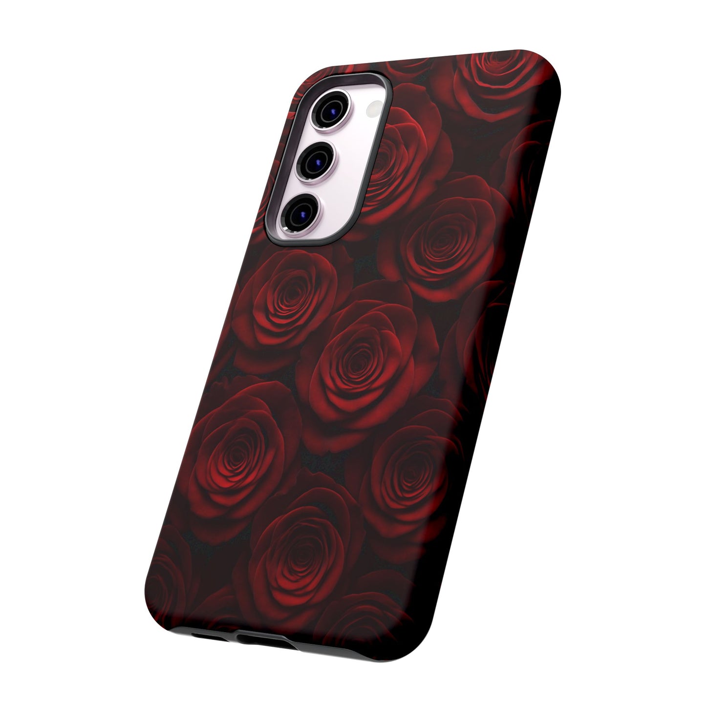 Dark Red Rose Phone Case – Gothic Floral Tough Case (iPhone, Samsung, Pixel)