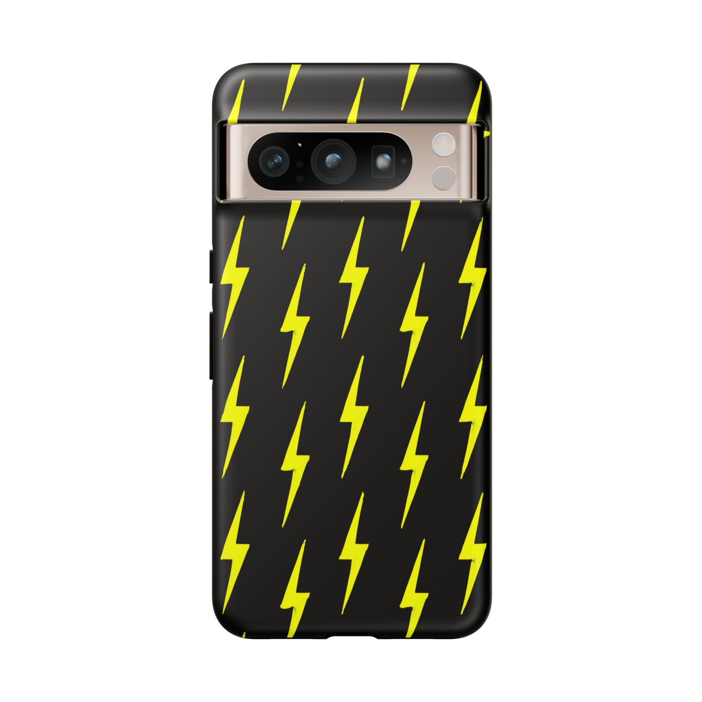 Yellow Lightning Bolt Tough Phone Case | Bold Electric Pattern Case for Iphone, Samsung Galaxy and Pixel
