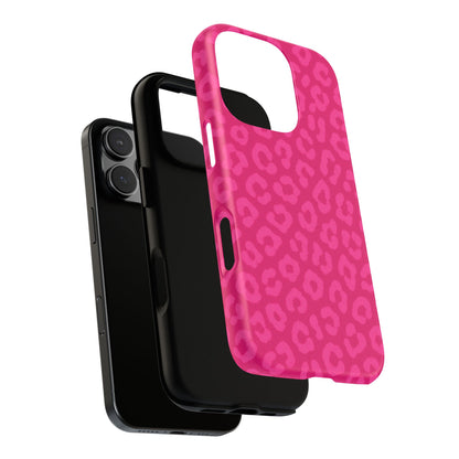 Hot Pink Leopard Print Phone Case – Bold Coquette Leopard Tough Case