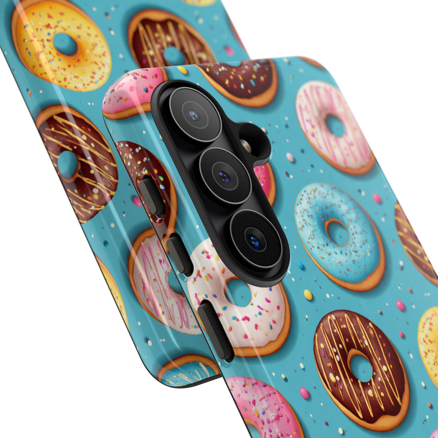 Cute Donut Pattern Phone Case – Colorful Sprinkles Dessert Design for Iphone, Samsung Galaxy and Pixel