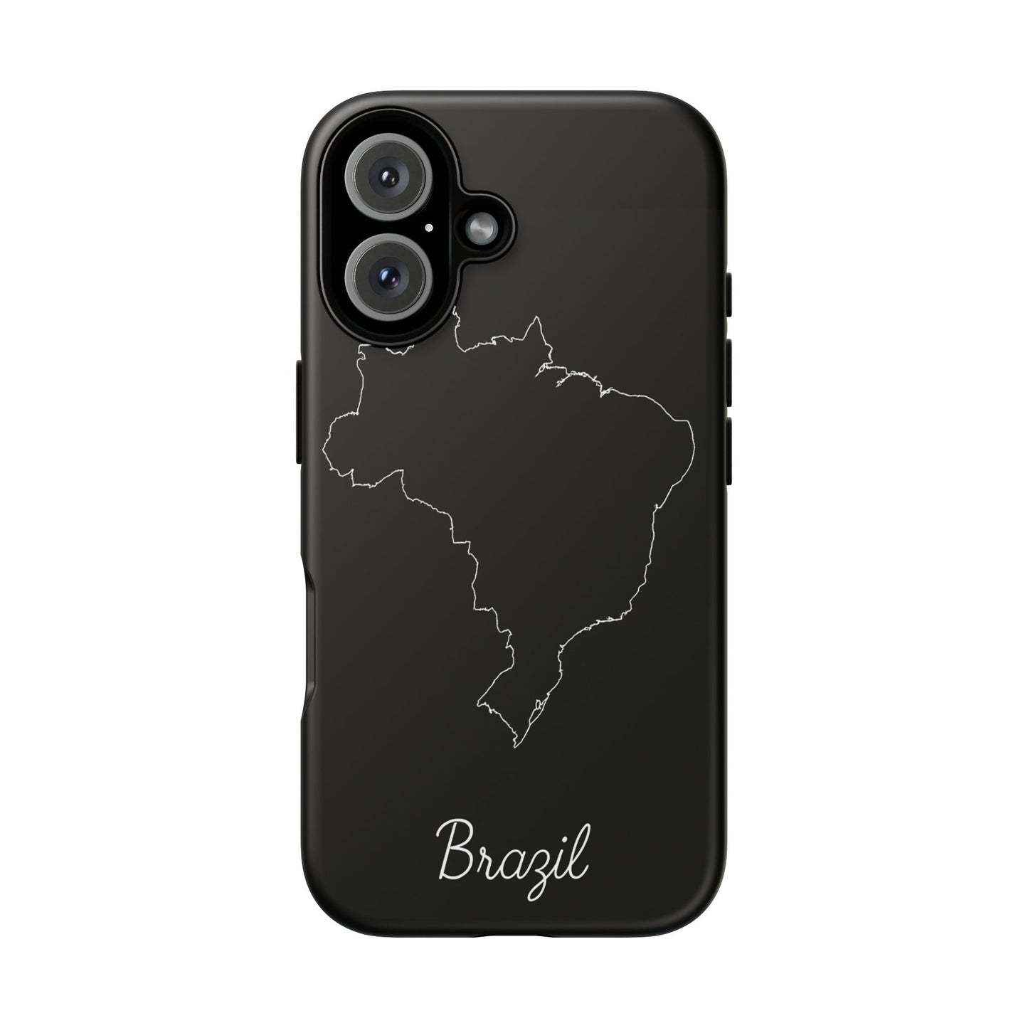 Brazil Outline Phone Case – Minimal Country Map Tough Case (iPhone, Samsung, Pixel)