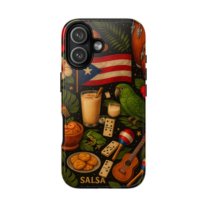 Puerto Rican Culture Phone Case | Boricua Icons Caribbean Aesthetic Tough Protective Case