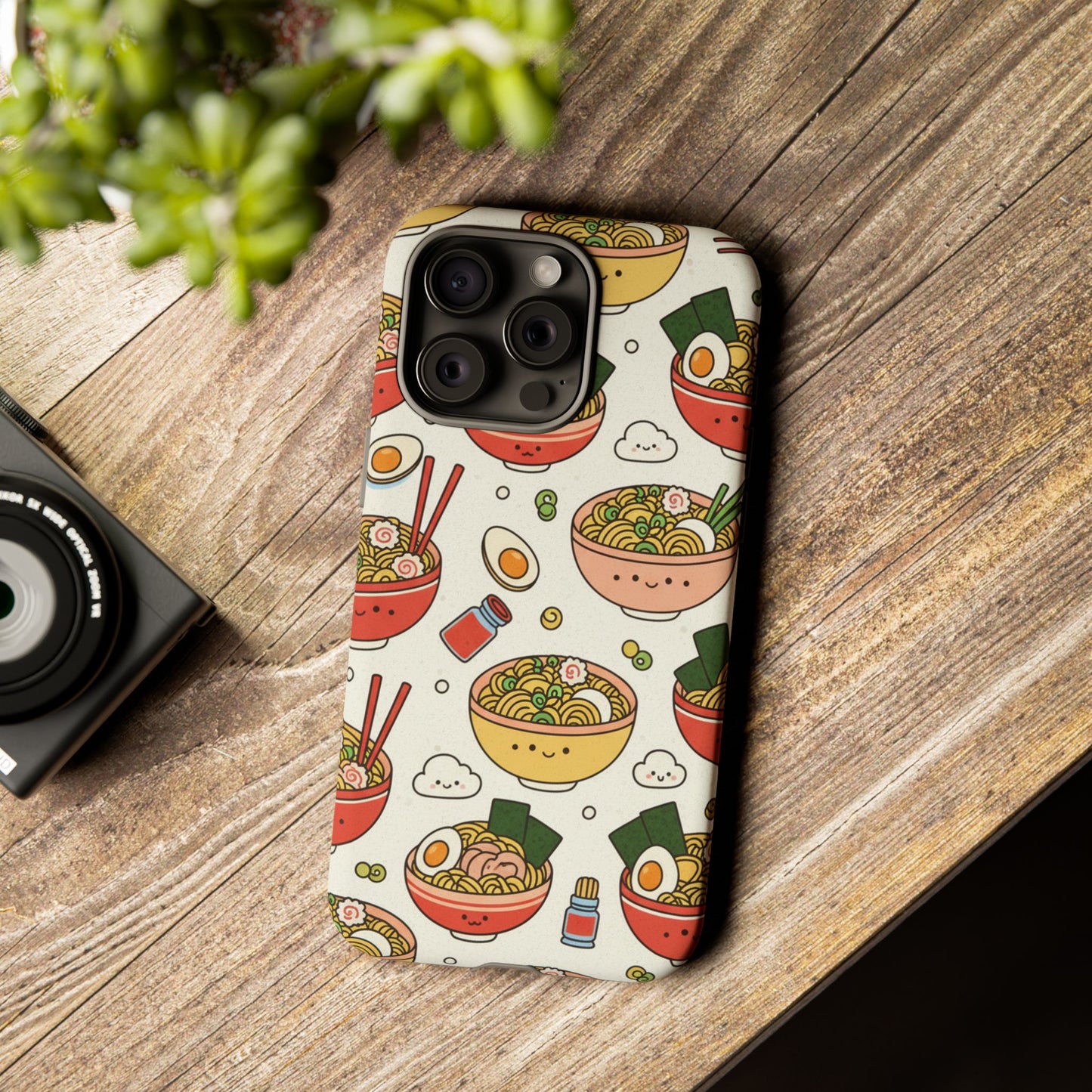 Kawaii Ramen Phone Case – Cute Japanese Food Pattern | Noodle Bowl Aesthetic Case