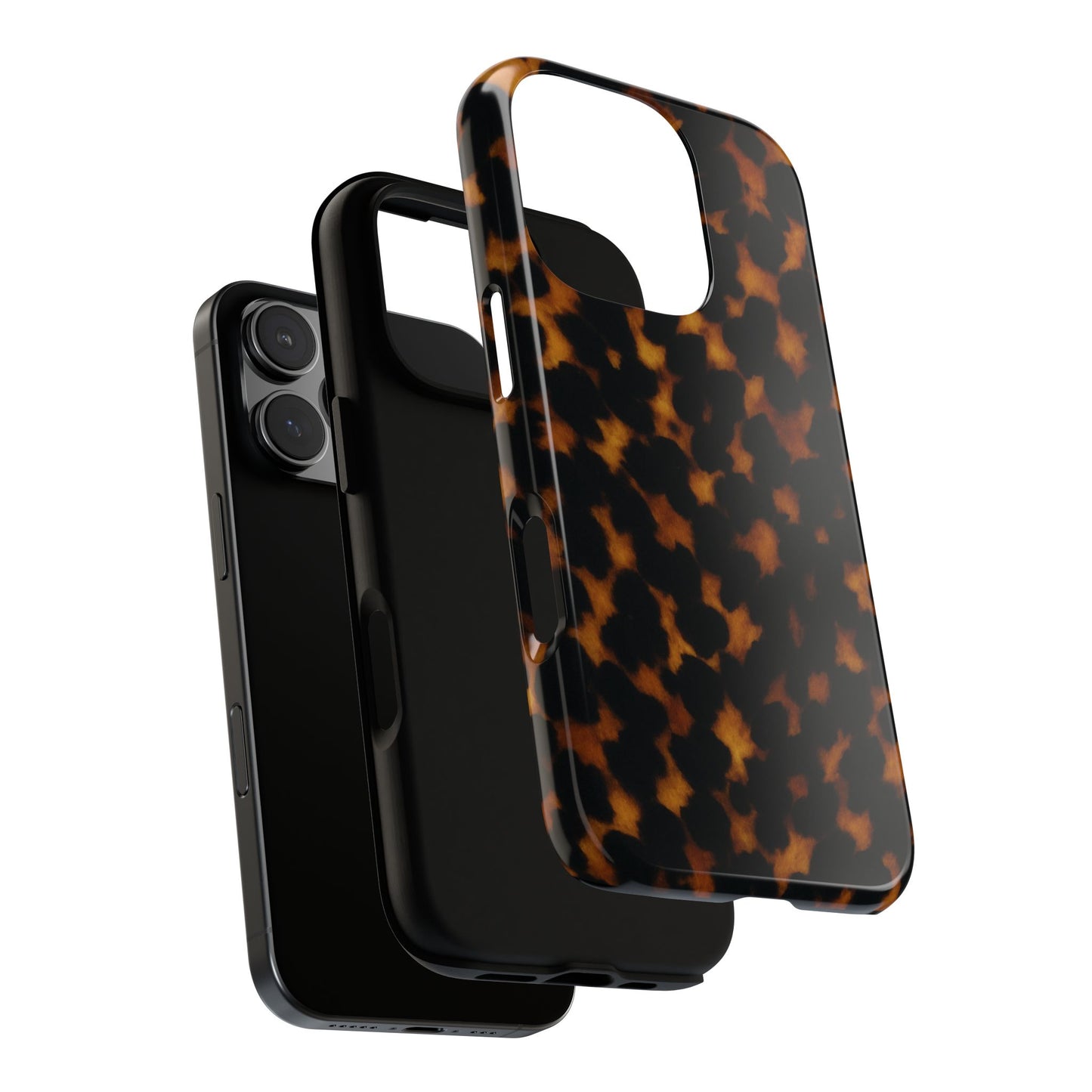 Tortoiseshell Pattern Tough Phone Case | Classic Leopard-Style Protective Cover