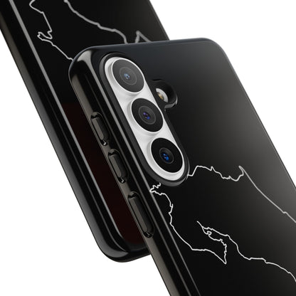 Costa Rica Outline Phone Case – Minimal Country Map Tough Case (iPhone, Samsung, Pixel)
