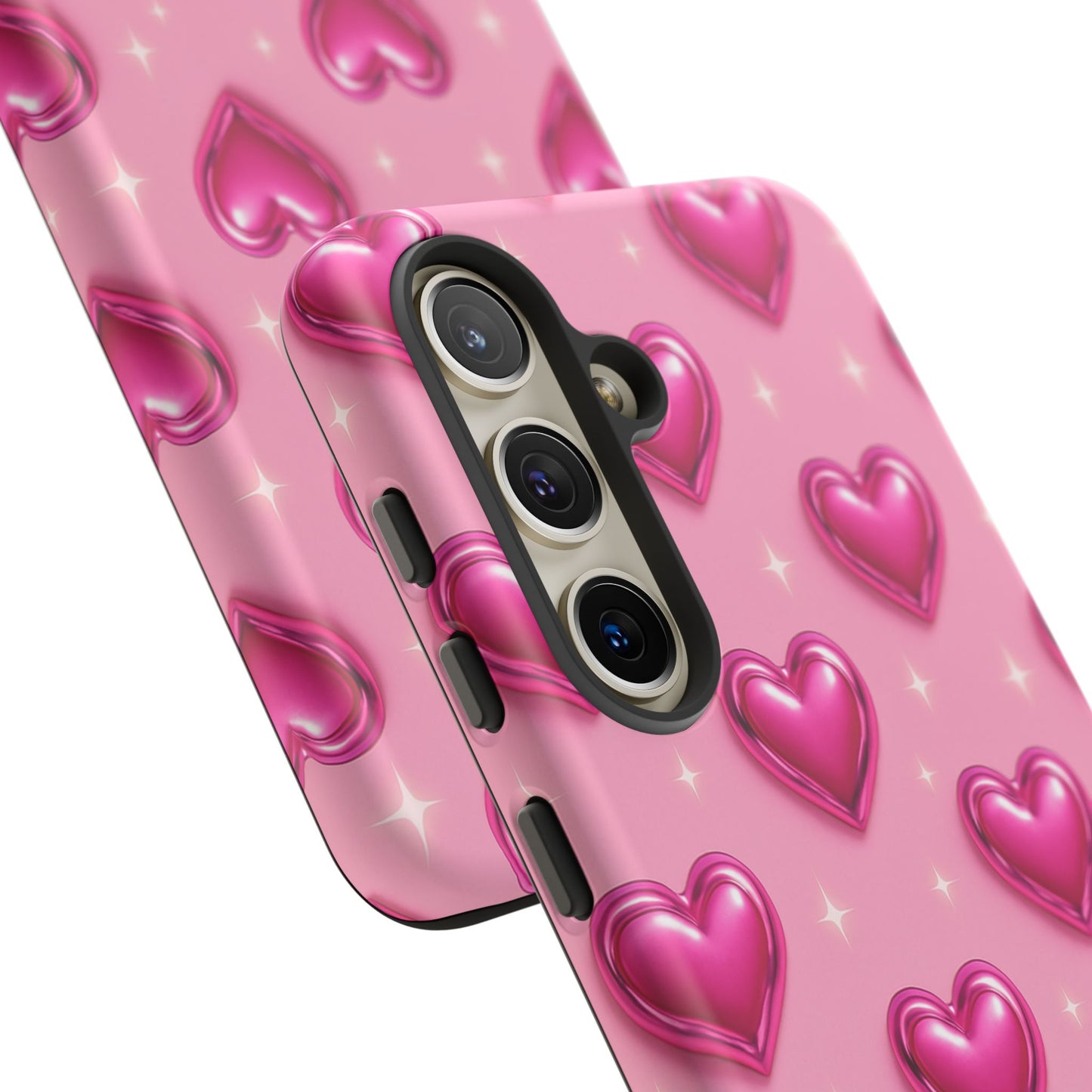 Pink Heart Pattern Phone Case | Tough Protective Case for Iphone, Samsung Galaxy and Pixel