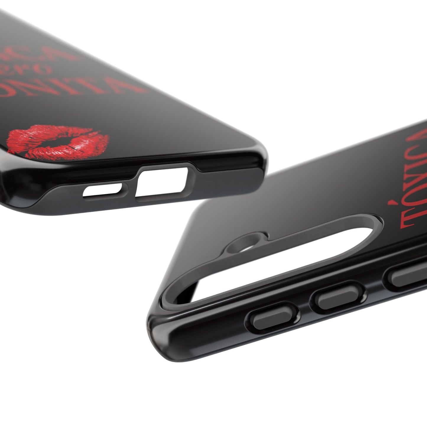 Toxica Pero Bonita Phone Case, Latina Quote Case, Red Lips Aesthetic, Spanish Saying Case, Trendy Tough Cover