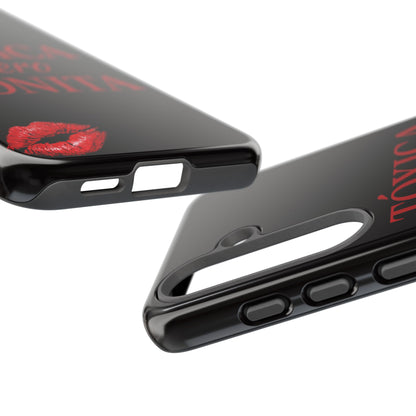 Toxica Pero Bonita Phone Case, Latina Quote Case, Red Lips Aesthetic, Spanish Saying Case, Trendy Tough Cover