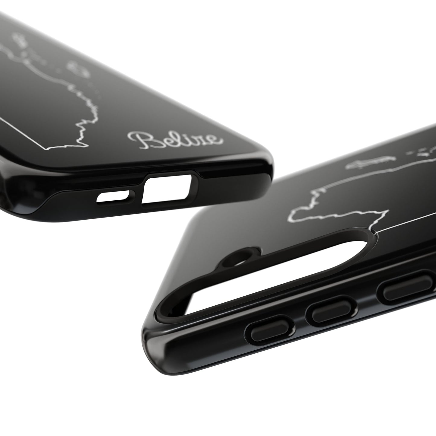 Belize Outline Phone Case – Minimal Country Map Tough Case (iPhone, Samsung, Pixel)