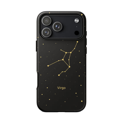 Virgo Zodiac Constellation Phone Case – Luxe Gold Celestial Cover