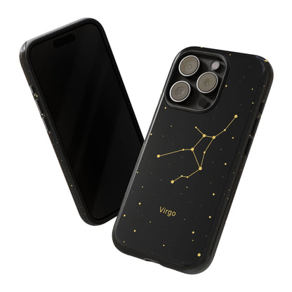 Virgo Zodiac Constellation Phone Case – Luxe Gold Celestial Cover