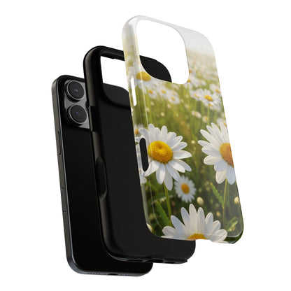 Daisy Phone Case – Floral Spring Field Tough Protective Case (iPhone, Samsung, Pixel)