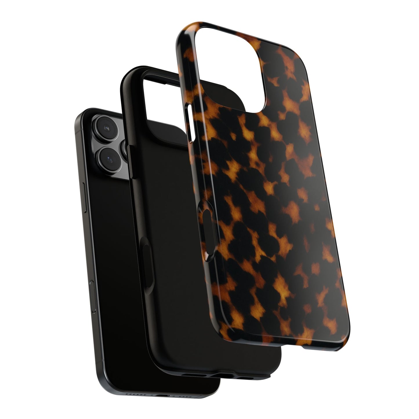 Tortoiseshell Phone Case – Brown Leopard Pattern Luxury Tough Protective Case
