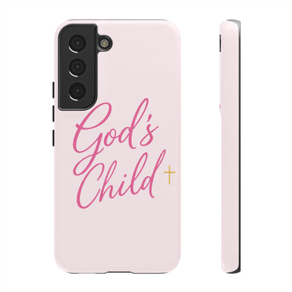 Gods Child Phone Case Christian Pink Aesthetic Tough iPhone Case