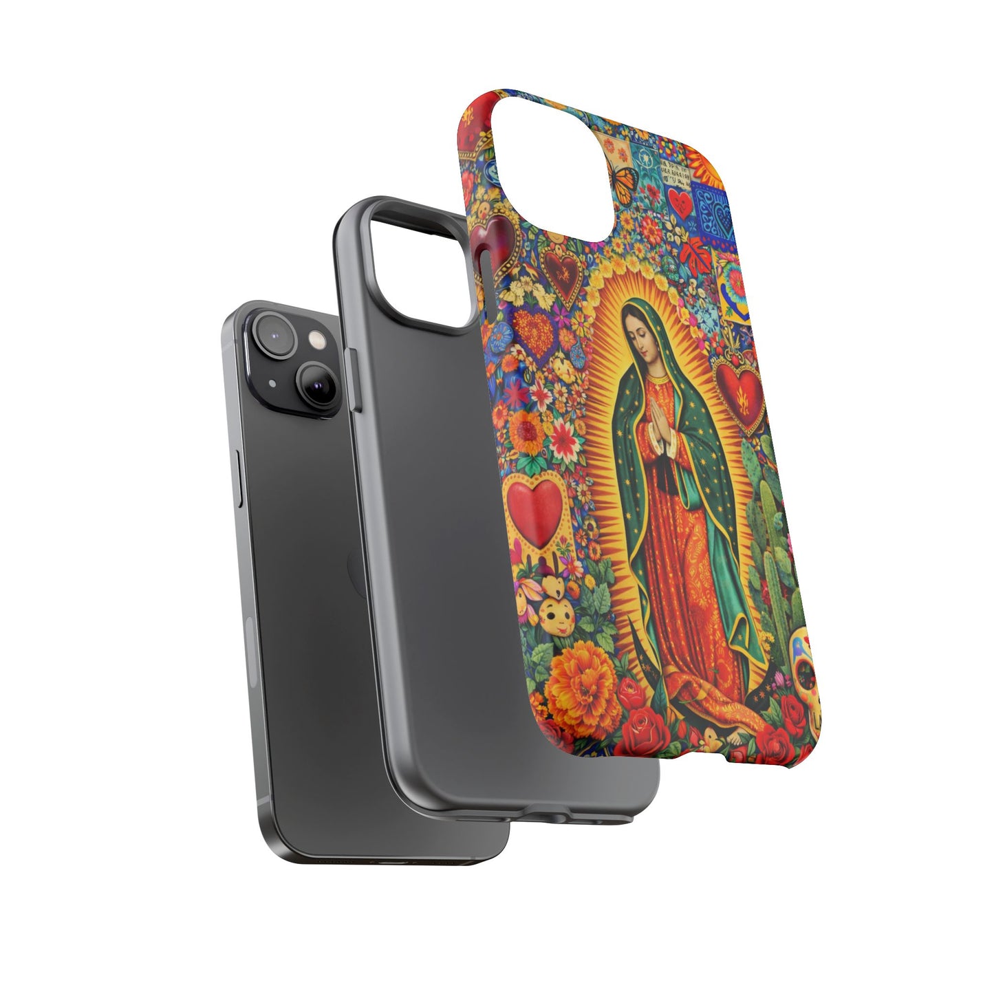 Virgin Mary Guadalupe Phone Case Mexican Folk Art Tough Cover iPhone Samsung