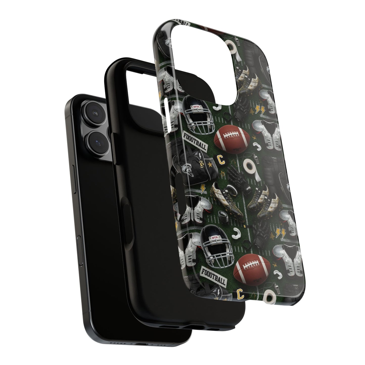 Football Pattern Phone Case – Sports Fan Tough Protective Game Day Case