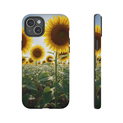 Sunflower Field Phone Case | Golden Hour Floral Aesthetic | Bright Summer Tough Case