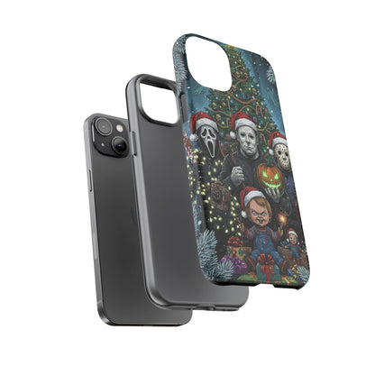 Christmas Horror Phone Case – Festive Slasher Collage Tough Case (iPhone, Samsung, Pixel)