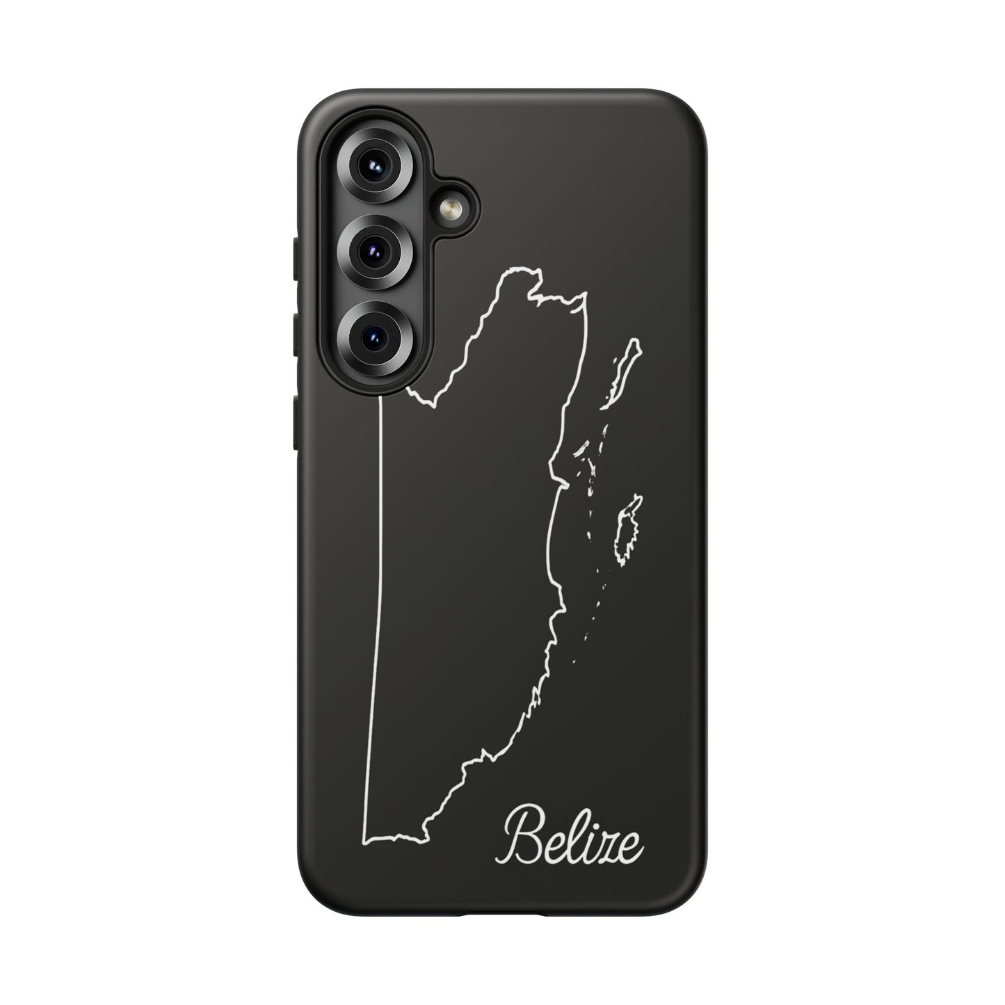 Belize Outline Phone Case – Minimal Country Map Tough Case (iPhone, Samsung, Pixel)
