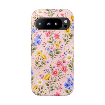 Wildflower Floral Phone Case Vintage Spring Meadow Tough Cover