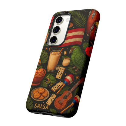 Puerto Rican Culture Phone Case | Boricua Icons Caribbean Aesthetic Tough Protective Case