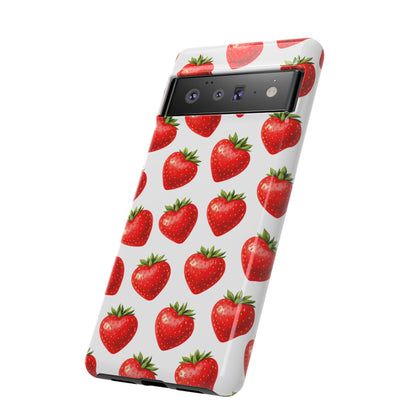 Cute Strawberry Phone Case – Aesthetic Fruit Pattern Protective Cover for Iphone, Samsung Galaxy and Pixel