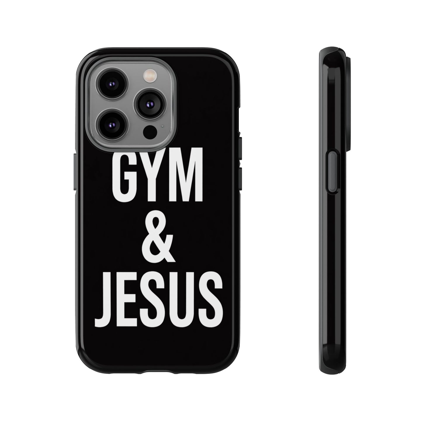 Gym & Jesus Phone Case Christian Faith Workout Gym Motivation Case