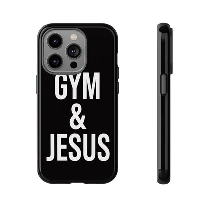 Gym & Jesus Phone Case Christian Faith Workout Gym Motivation Case