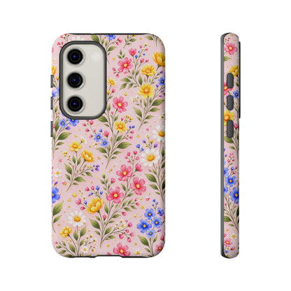 Wildflower Floral Phone Case Vintage Spring Meadow Tough Cover
