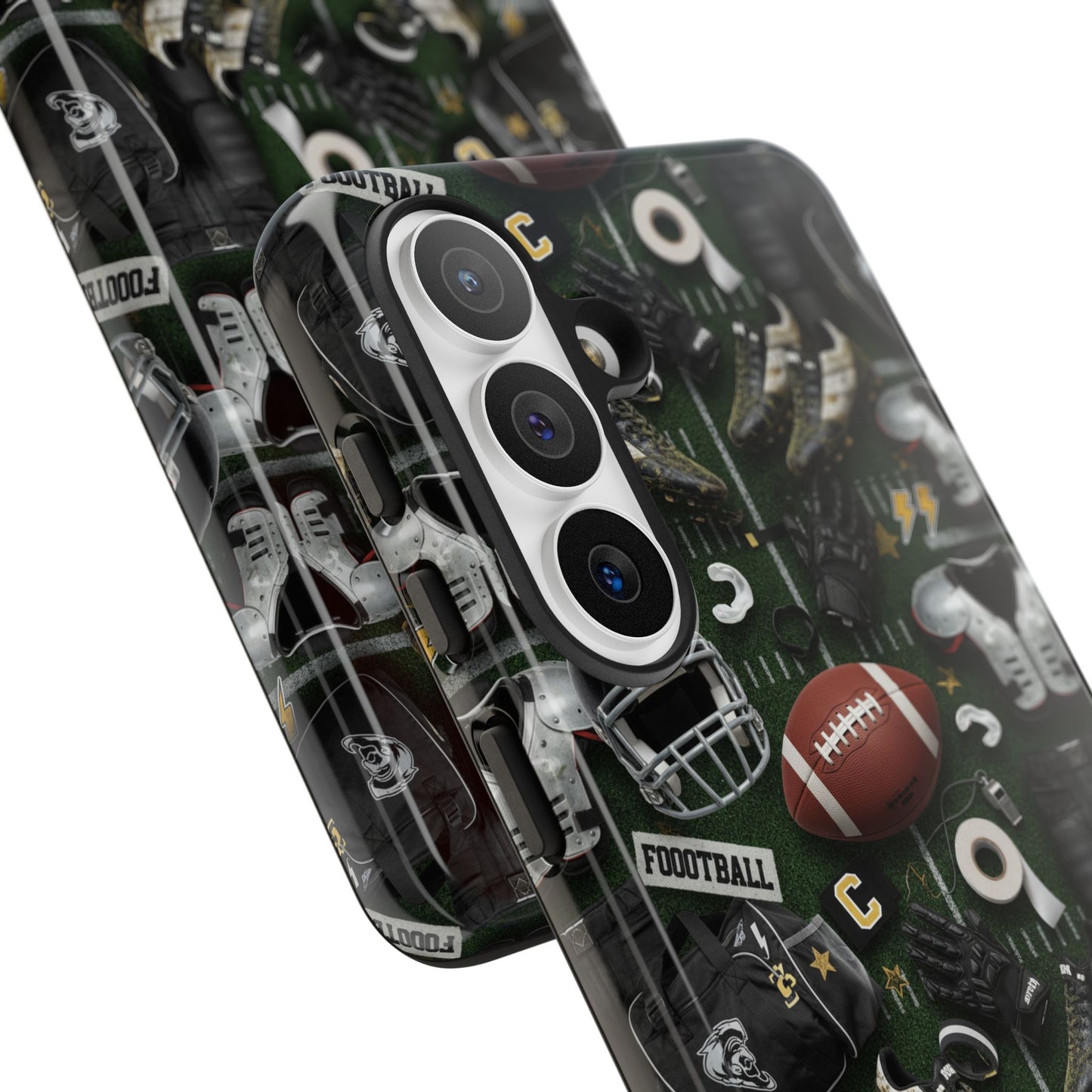 Football Pattern Phone Case – Sports Fan Tough Protective Game Day Case