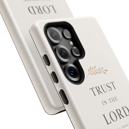 Proverbs 3:5 Christian Phone Case Trust in the Lord Minimalist Faith Cover