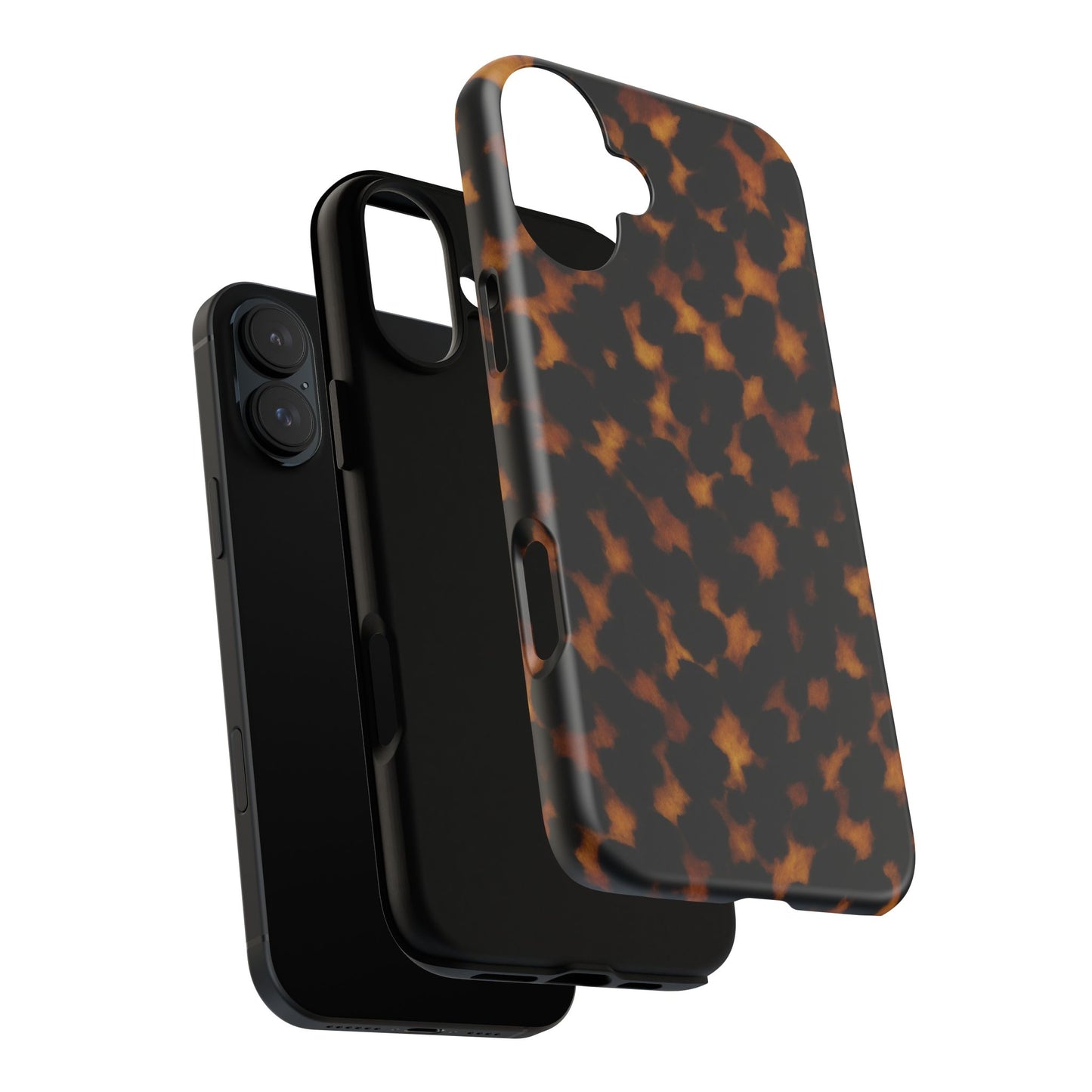 Tortoiseshell Pattern Tough Phone Case | Classic Leopard-Style Protective Cover