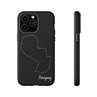 Paraguay Outline Phone Case – Minimal Country Map Tough Case (iPhone, Samsung, Pixel)