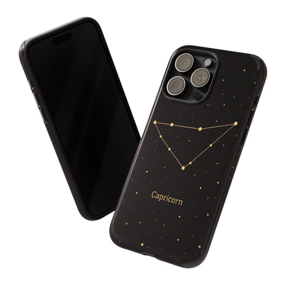 Capricorn Zodiac Constellation Phone Case – Luxe Gold Celestial Cover