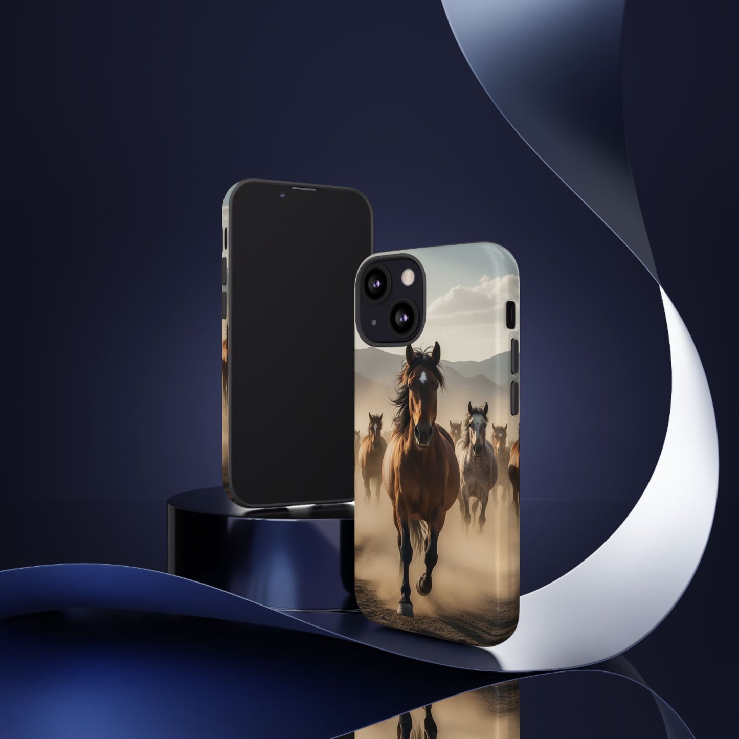 Running Horses Phone Case | Wild Mustang Herd Tough Protective Cover
