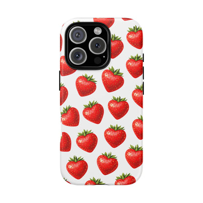 Cute Strawberry Phone Case – Aesthetic Fruit Pattern Protective Cover for Iphone, Samsung Galaxy and Pixel