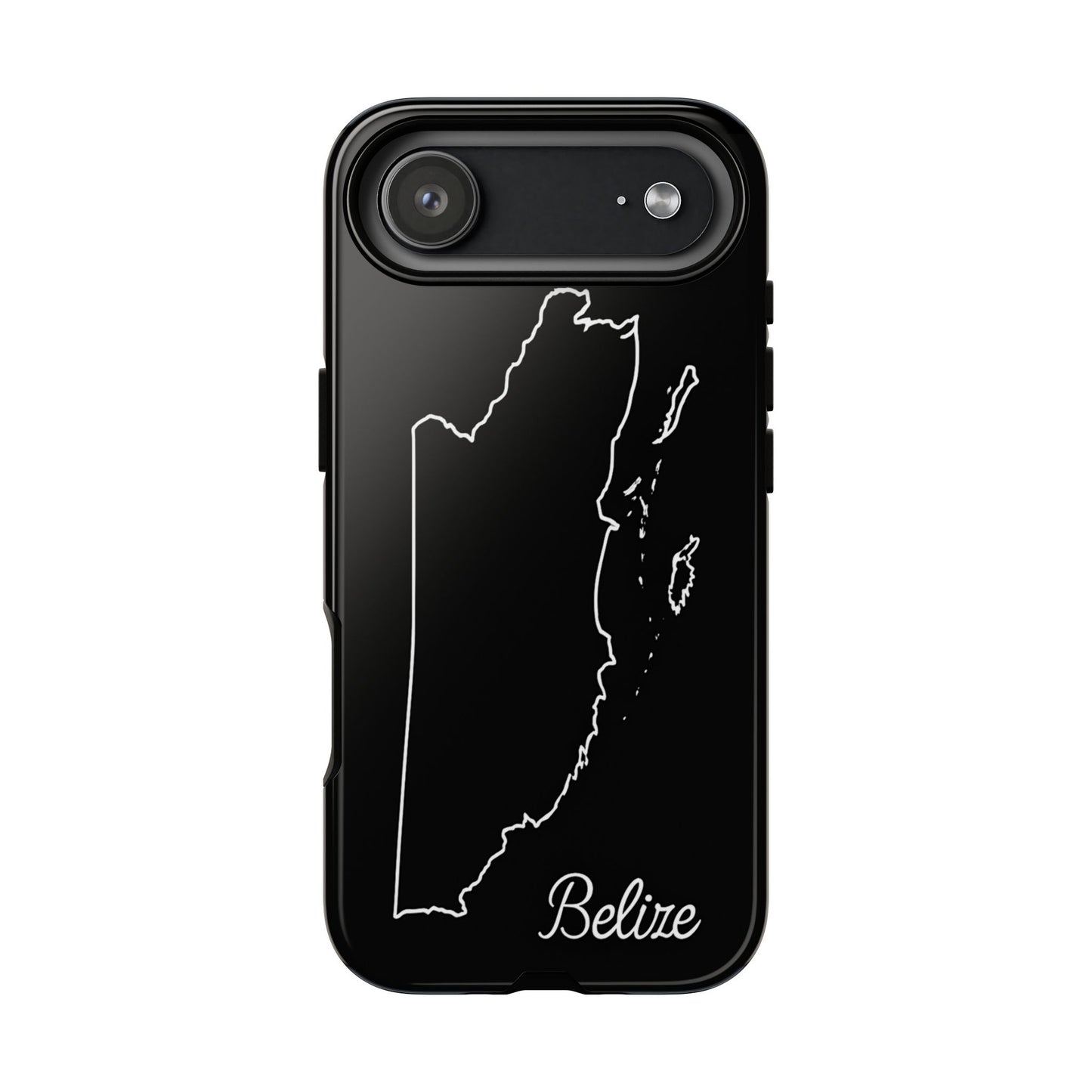 Belize Outline Phone Case – Minimal Country Map Tough Case (iPhone, Samsung, Pixel)