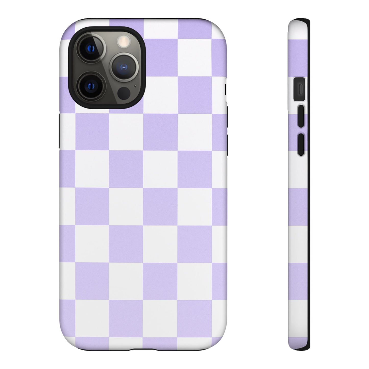 Lavender Checkerboard Phone Case | Pastel Aesthetic Tough Case