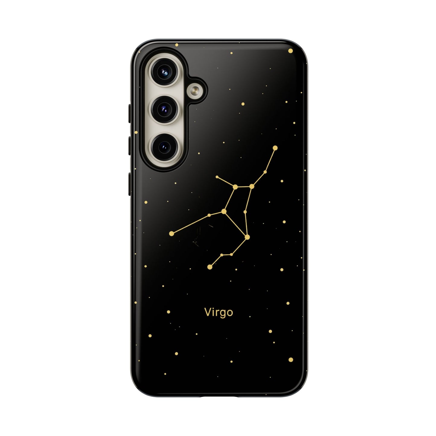 Virgo Zodiac Constellation Phone Case – Luxe Gold Celestial Cover