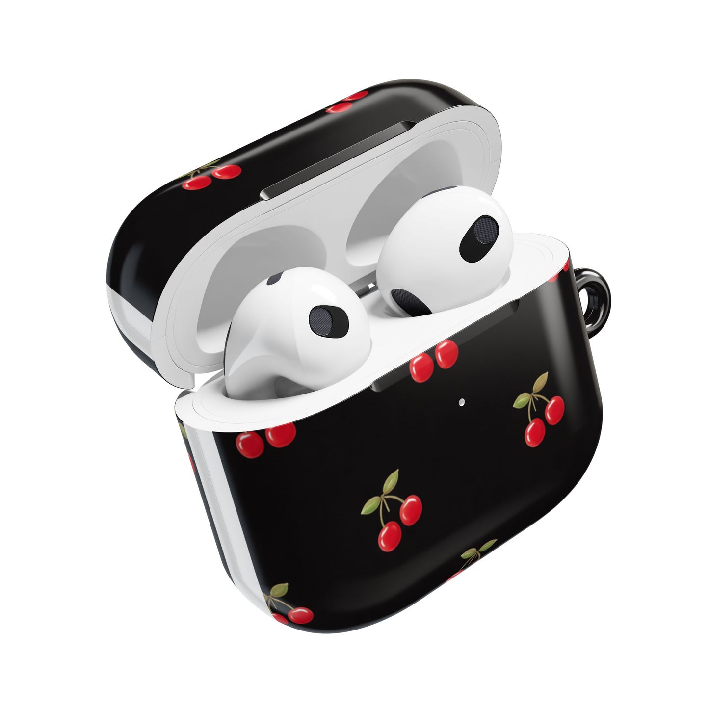 Cherry Pattern AirPod Case — Cute Black Cherry Protective Cover