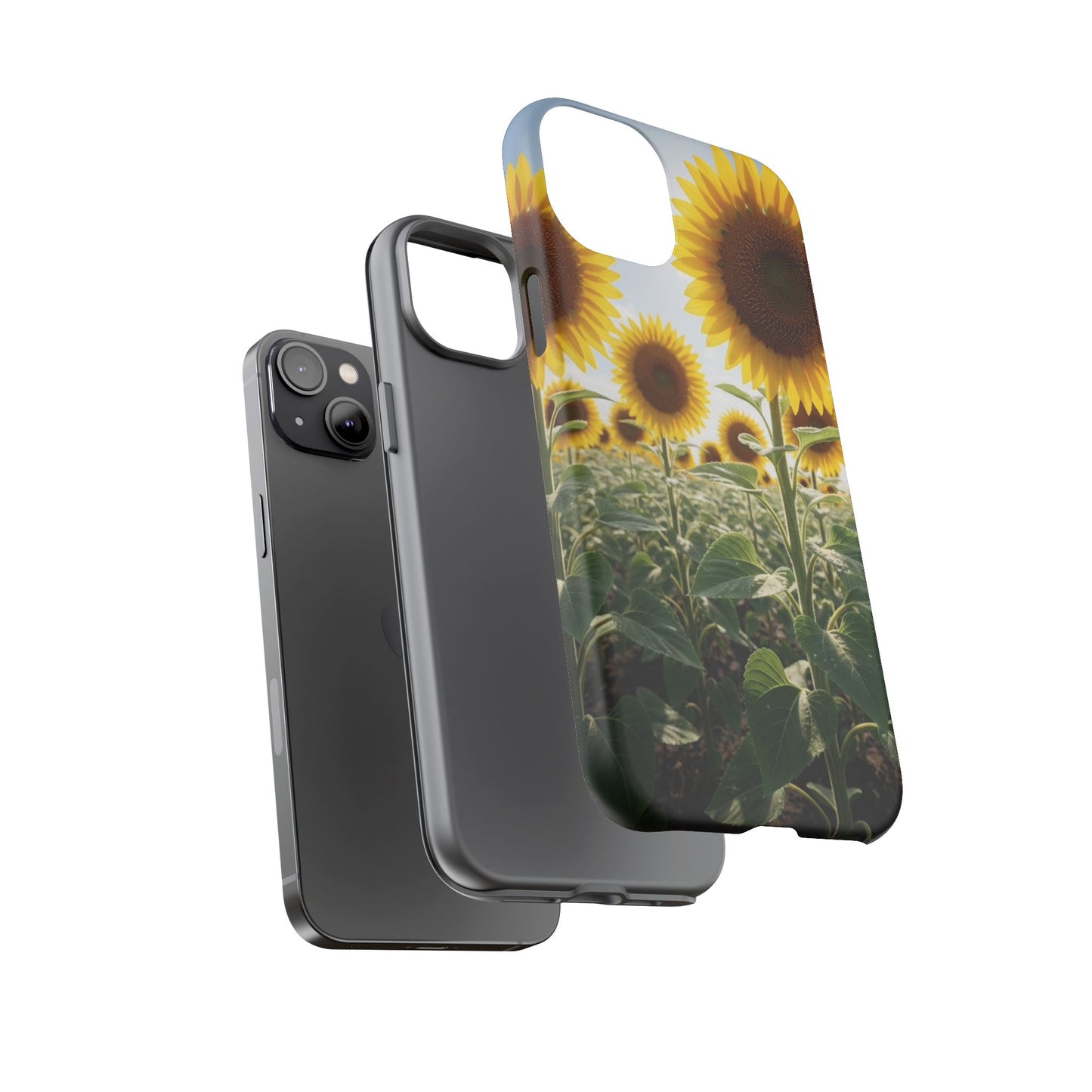 Sunflower Field Phone Case | Golden Hour Floral Aesthetic | Bright Summer Tough Case