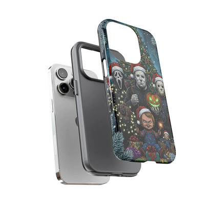 Christmas Horror Phone Case – Festive Slasher Collage Tough Case (iPhone, Samsung, Pixel)