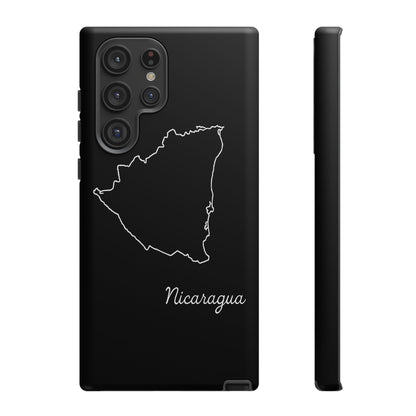 Nicaragua Outline Phone Case – Minimal Country Map Tough Case (iPhone, Samsung, Pixel)