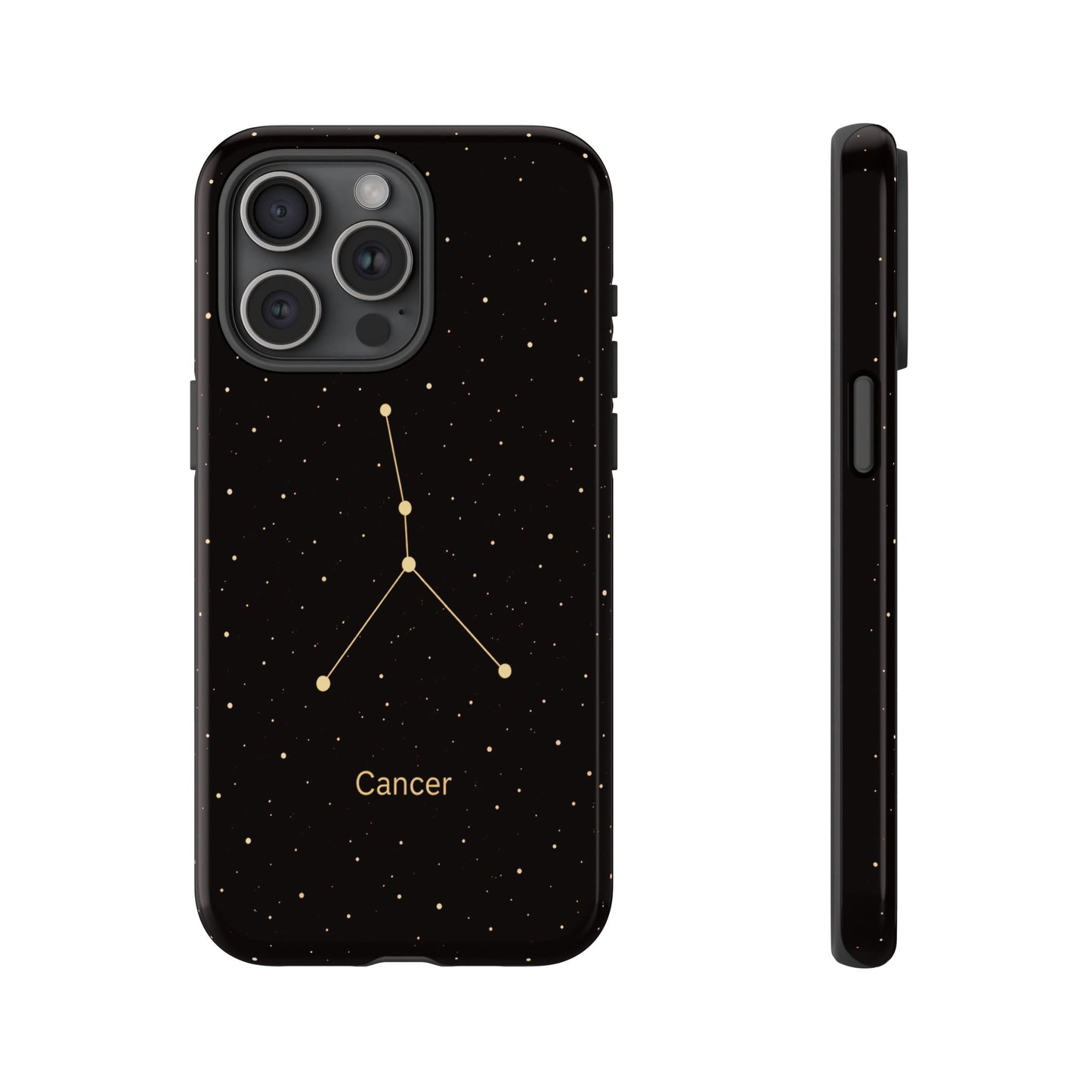 Cancer Zodiac Constellation Phone Case – Luxe Gold Celestial Cover